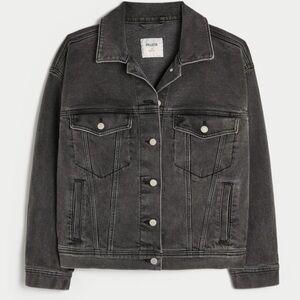 Hollister Charcoal Denim Jacket- NWT Large